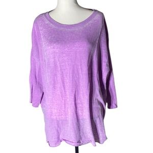 Women's Calvin Klein Purple Waffle Sweatshirt 2X